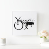 丑の年 スクエア壁時計 (ホーム)