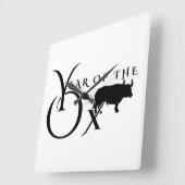 丑の年 スクエア壁時計 (傾斜)