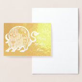 丑の年 箔カード (ディスプレー)