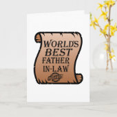 世おもしろい最高の界義父の証明書 カード (黄色い花)