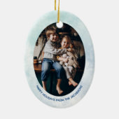 世おもしろい界にパンデミッククリスマスオイ！写真 セラミックオーナメント (裏面)