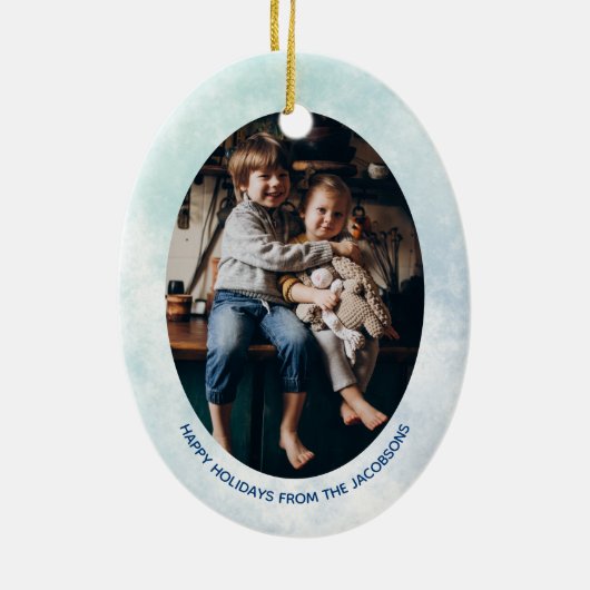 世おもしろい界にパンデミッククリスマスオイ！写真 セラミックオーナメント (裏面)