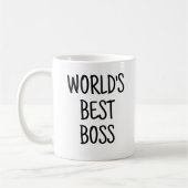 世おもしろい界最高のボス コーヒーマグカップ (左)