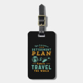 世おもしろい退職した界を旅する退職計画 ラゲッジタグ (正面縦)