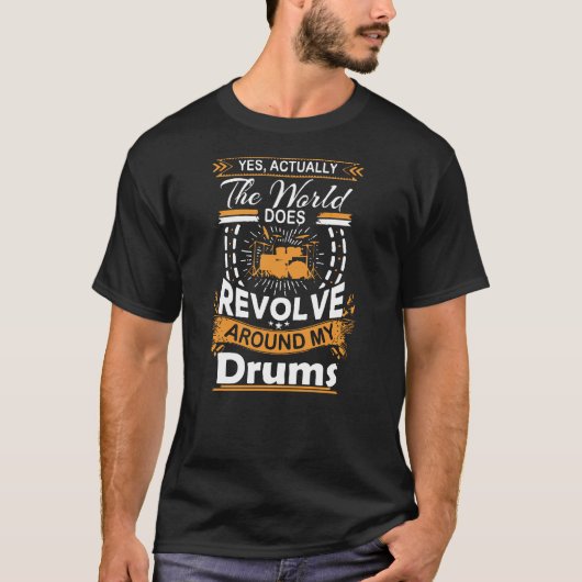 世が太鼓のまわりにを打つ Tシャツ (正面)