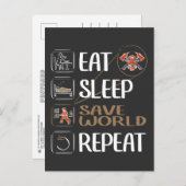 世すごい界救の消防。おもしろいことわざ。 ポストカード (正面/裏面)