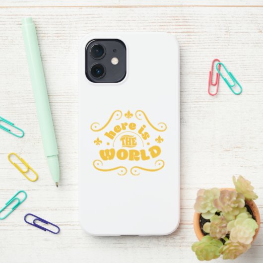 世の中だ iPhoneケース (デスク上)