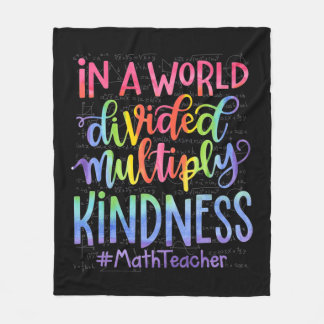世の中で何倍も優しさ数学の先生 フリースブランケット
