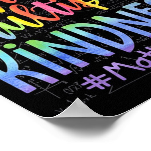 世の中で何倍も優しさ数学の先生 ポスター (角)