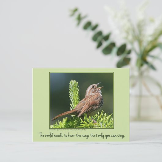 世の中にははがきが必要感動的だ ポストカード (スタンド正面)