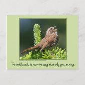 世の中にははがきが必要感動的だ ポストカード (正面)