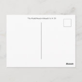 世の中には笑いが必要だ ポストカード (裏面)