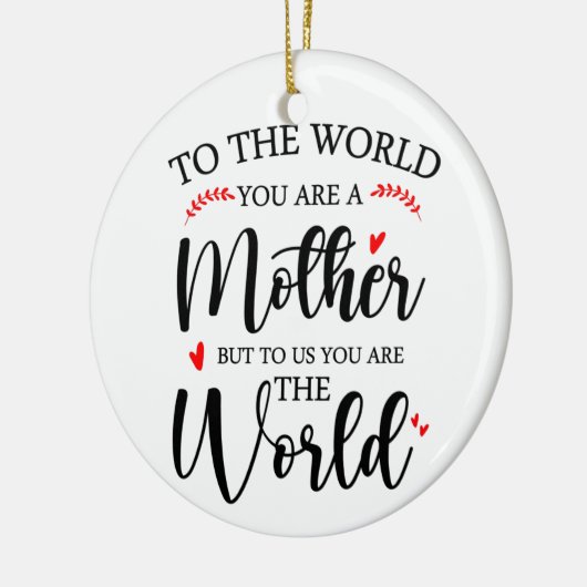 世の中に母の日の贈り物 セラミックオーナメント (左)