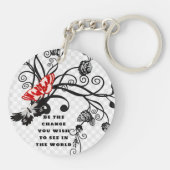 世の中に見たい変化になれ キーホルダー (裏面)