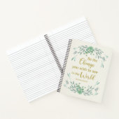 世の中に見たい変化になれ ノートブック (内部)