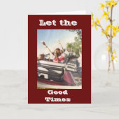 **世の中の好景気を引退の笑い**始める カード (黄色い花)