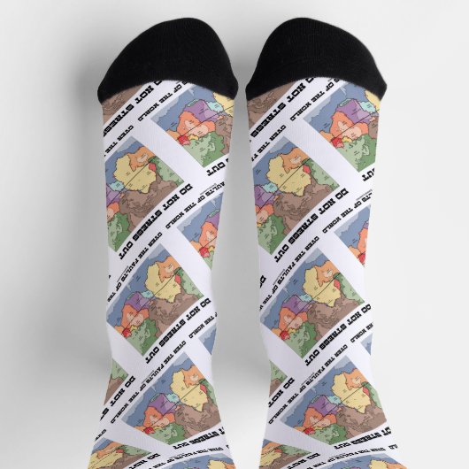 世の中の欠点をストレスに負けない ソックス (上部)