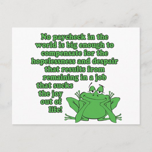 世の中の給料は….. ポストカード (正面)