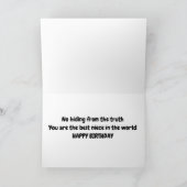 世の中の「姪」の真実最高のから隠れないこと カード (内部)