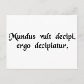 世の中はだまされたいから…... ポストカード (正面)