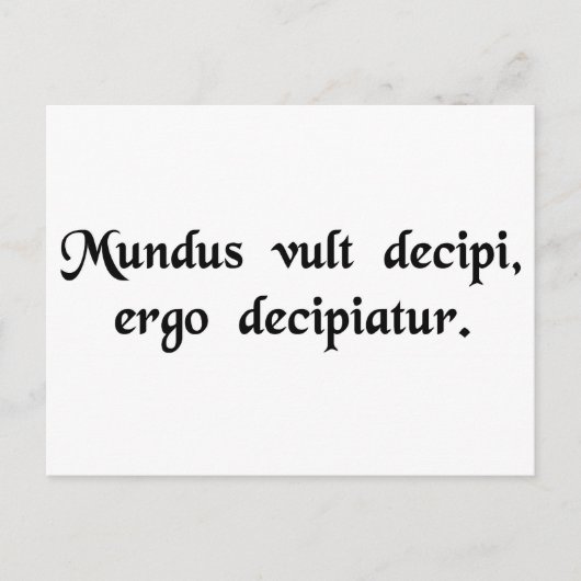 世の中はだまされたいから…... ポストカード (正面)