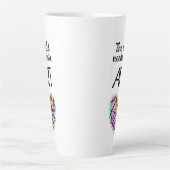 世の中はもっと芸術を必要とする カフェラテマグ (正面)