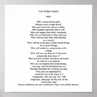 世の中は人を必要とする ポスター