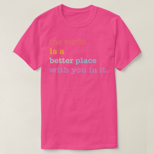 世の中は君の心の中の方が好い Tシャツ (デザイン正面)
