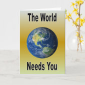 世の中は君を必要としている カード (黄色い花)
