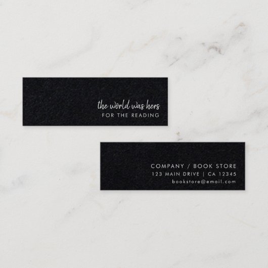 世の中は彼女のものだ読った | ブックマークカード スキニー名刺 (正面/裏面)