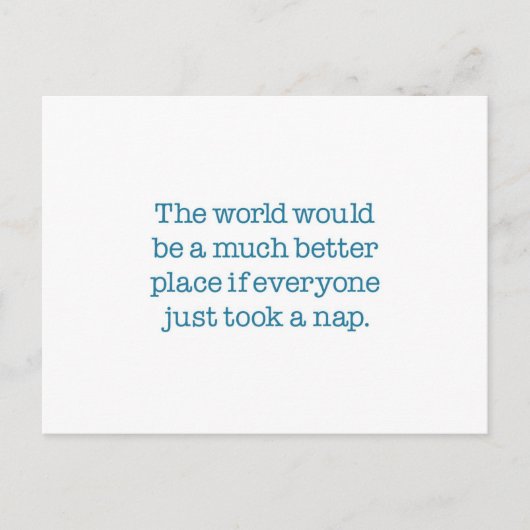 世の中は昼寝だ ポストカード (正面)