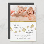 世の中は穏かだ |クリスおもしろいマスホリデー写真 シーズンカード (正面/裏面)