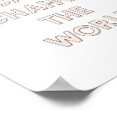 「世の中を変えろ」というポスター |ピンク8x10 ポスター (角)