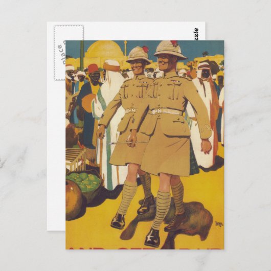 世の中を見て報酬を受け取る_プロパガンダポスター ポストカード (正面/裏面)