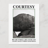 世の中を頼みにしなさい、自分の岩の下に戻りなさい ポストカード (正面)