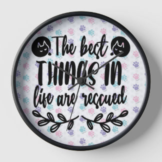 世の中最高のの事はパステルの前足で救われる 壁時計