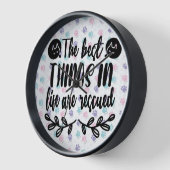 世の中最高のの事はパステルの前足で救われる 壁時計 (傾斜)