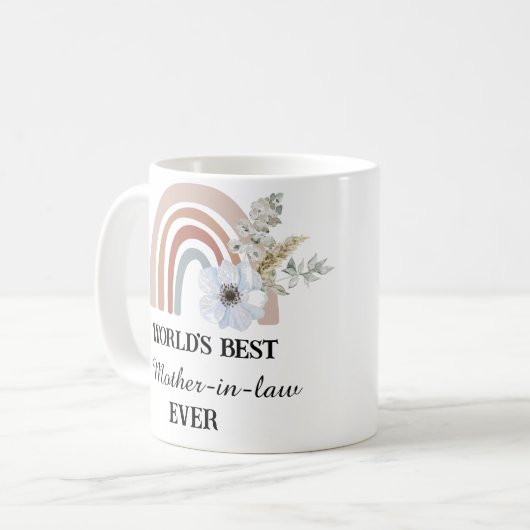 世の中最高のの母は母の日の贈り物 コーヒーマグカップ (正面左)
