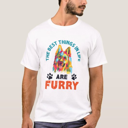 世の最高の中はドイツの羊飼いだ Tシャツ (正面)