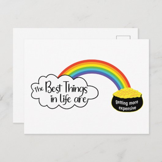 世の最高の中は金がかかってきた ポストカード (正面/裏面)