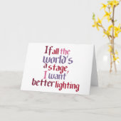 世もし界のステージに照明 カード (黄色い花)