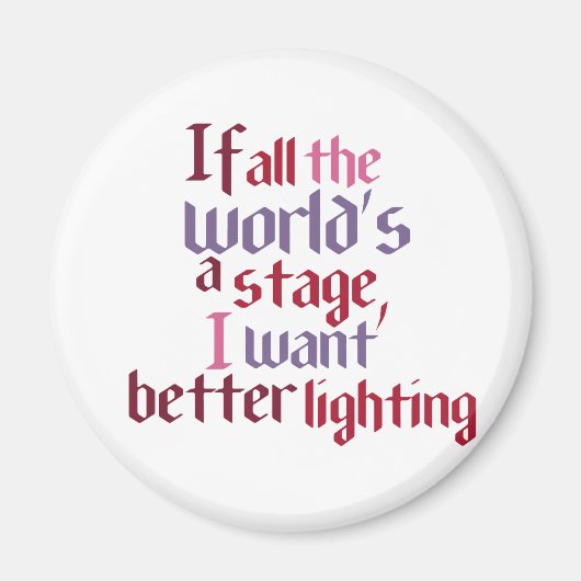 世もし界のステージに照明 マグネット (正面)