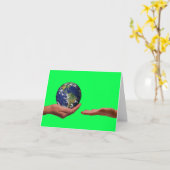 世もし界の与えカードを渡す カード (黄色い花)