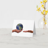 世もし界の与えカードを渡す カード (黄色い花)