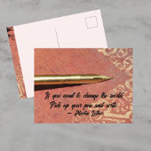 世もし界の引用文を変え書たい ポストカード