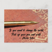 世もし界の引用文を変え書たい ポストカード (正面)