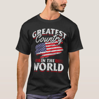 世もっとも偉大界アメリカ誇りを持った4世の国 Tシャツ