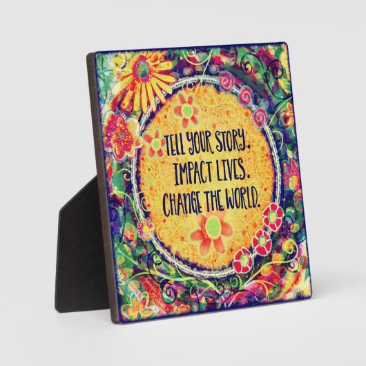 世やる気を起こさせる界の引用文を変える フォトプラーク (正面)