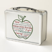 世エレガントモダン界の最高の先生Green Apple メタルランチボックス (裏面)