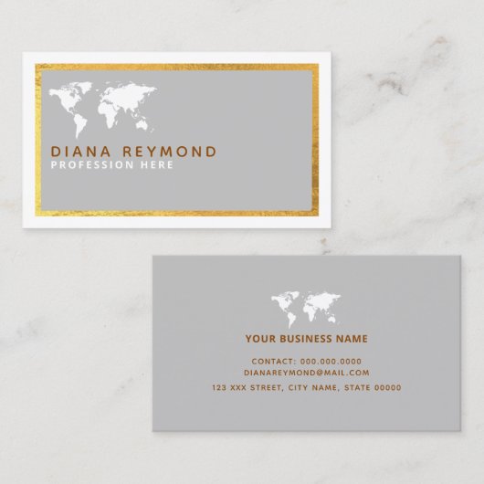 世エレガント界地図 名刺 (正面/裏面)